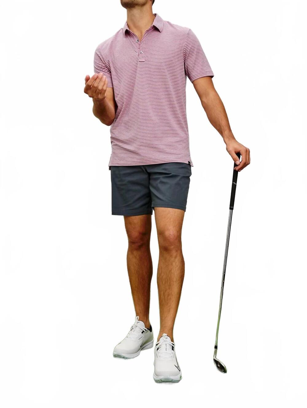 NEW RAILS men's merced golf polo shirt in hibiscus mirage